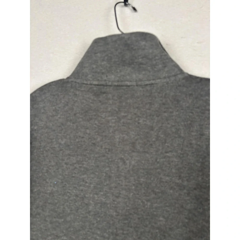 Polo Ralph Lauren Sweater Mens Large Gray Cotton 1/4 Zip Mock Neck Knit Pullover